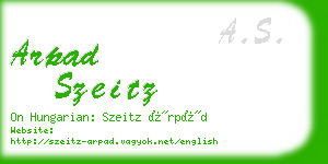 arpad szeitz business card